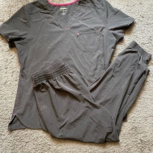 Dark Grey Scrub Matching Set